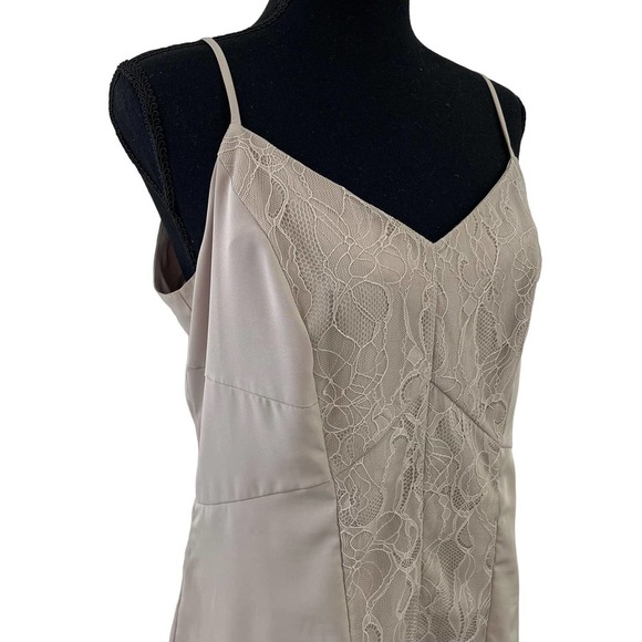 Ellen Tracy Tan Lace Spaghetti Strap Top 8 - Picture 7 of 7